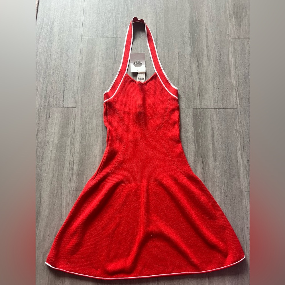 Anthropologie red dress